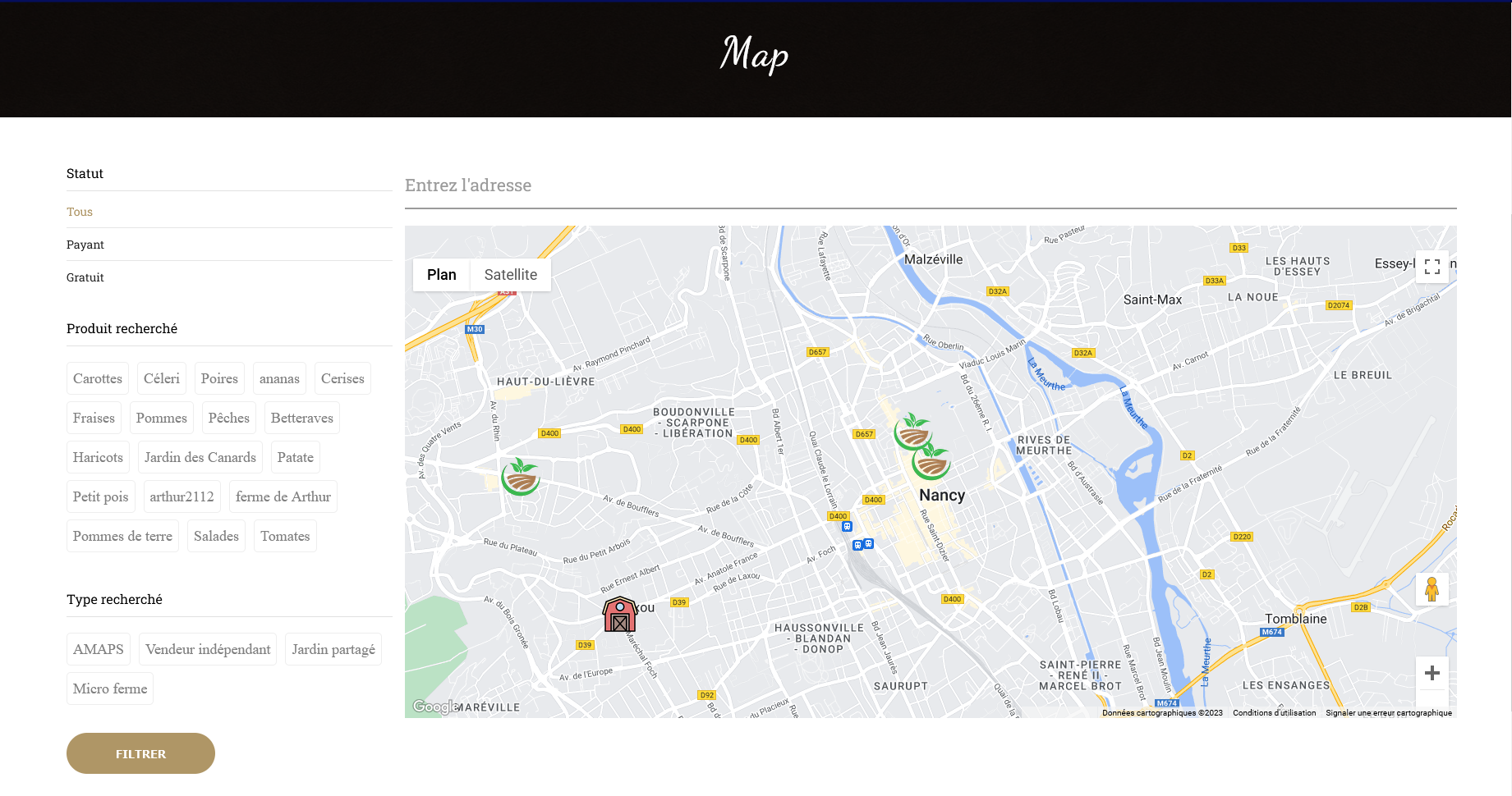 Capture du projet Potagix