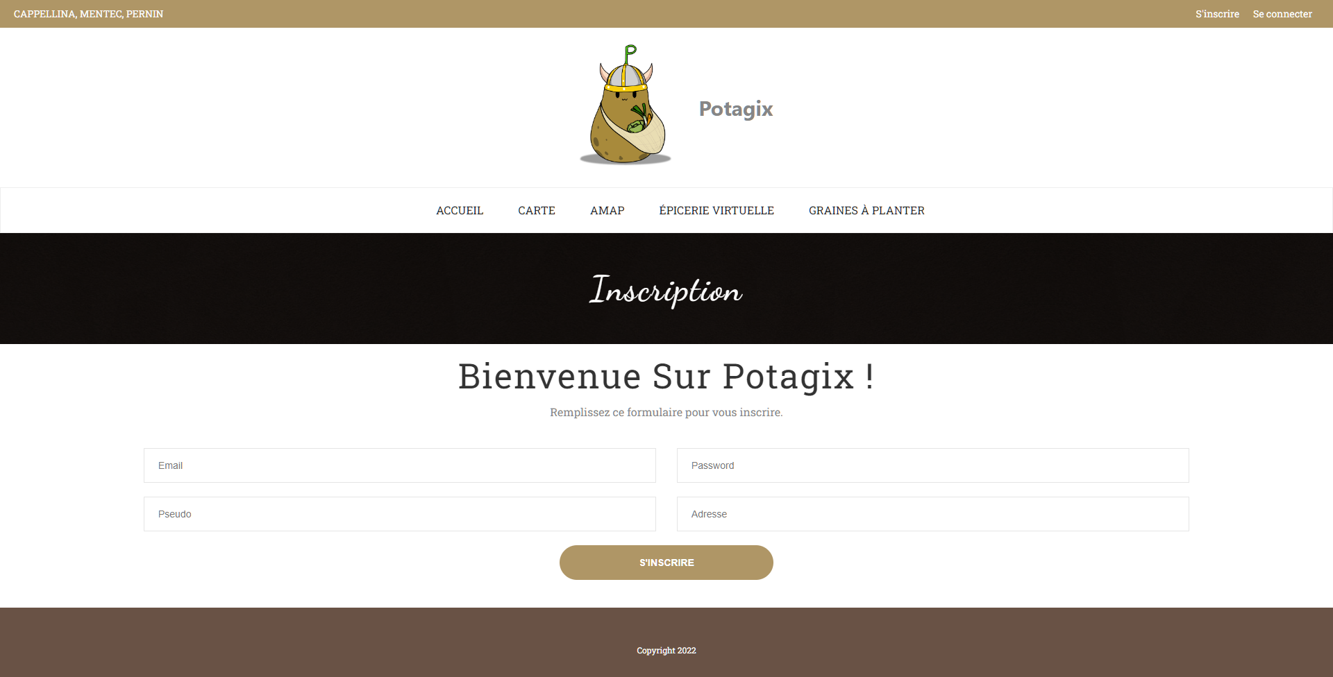 Capture du projet Potagix