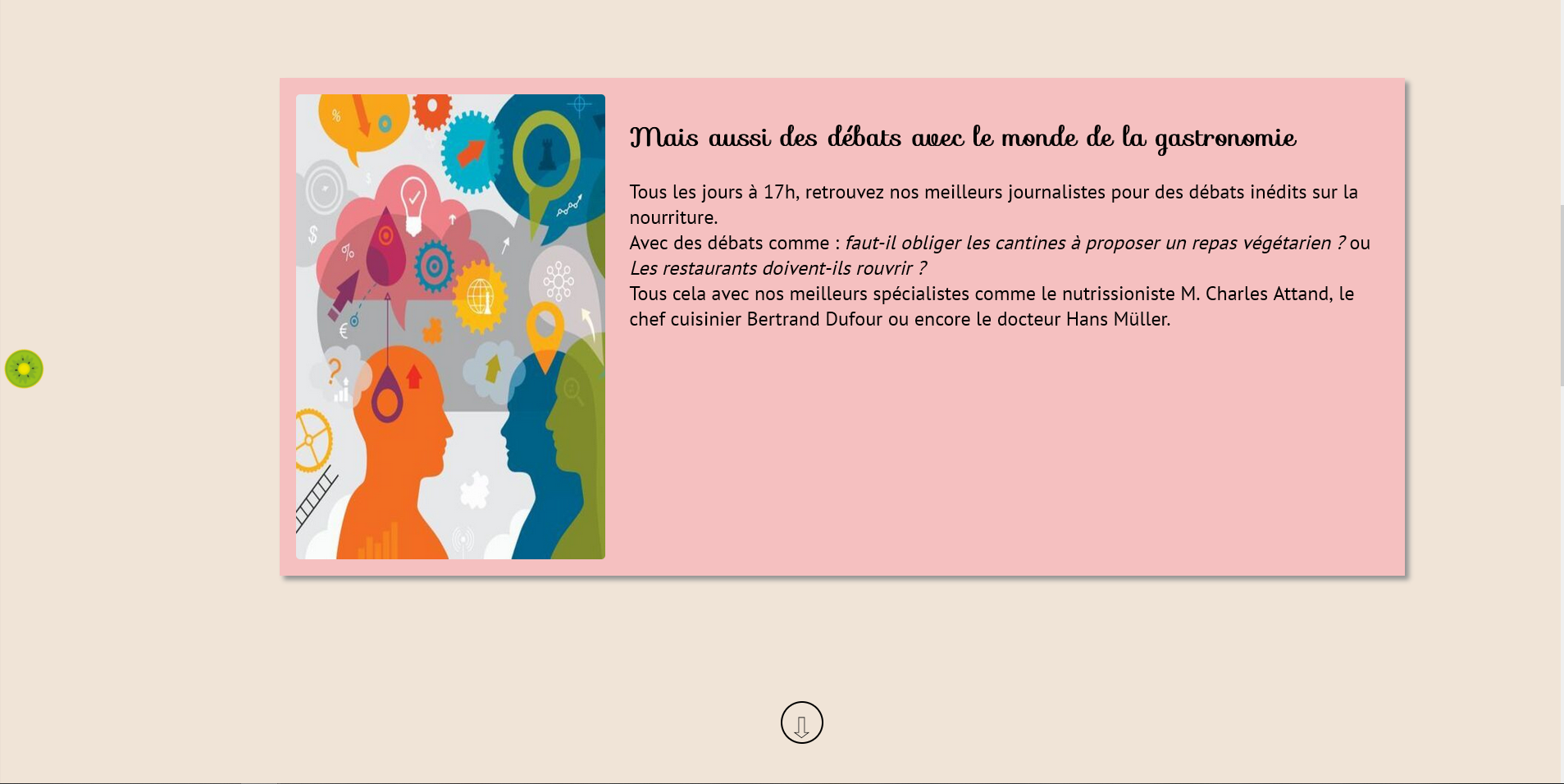 Capture du projet Food radio